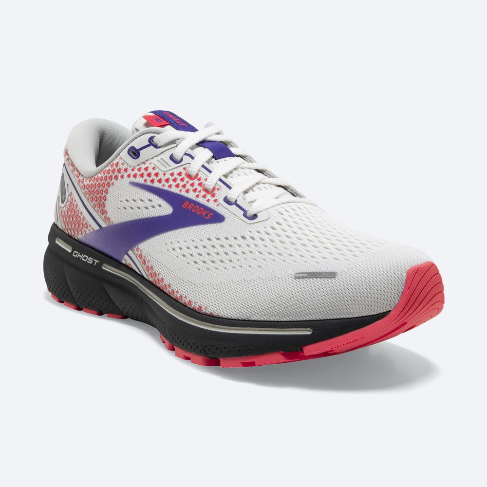 Brooks Ghost 14 Női Futócipő Fehér/Lila/Korall | HU847035