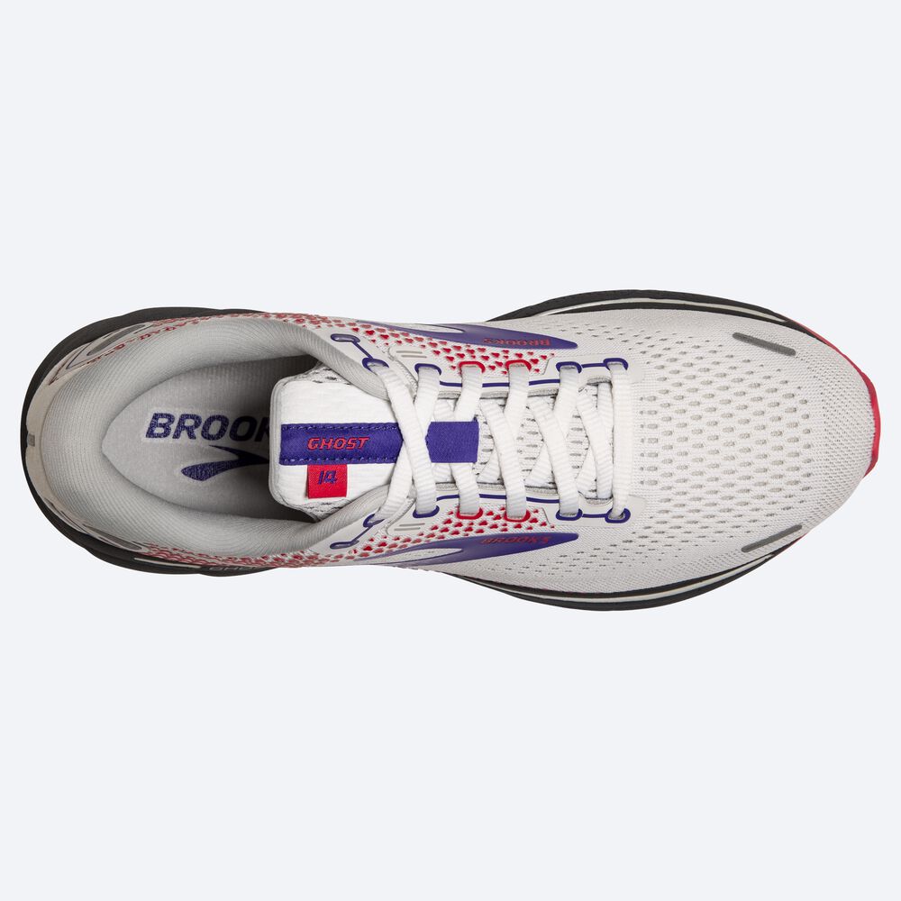 Brooks Ghost 14 Női Futócipő Fehér/Lila/Korall | HU847035