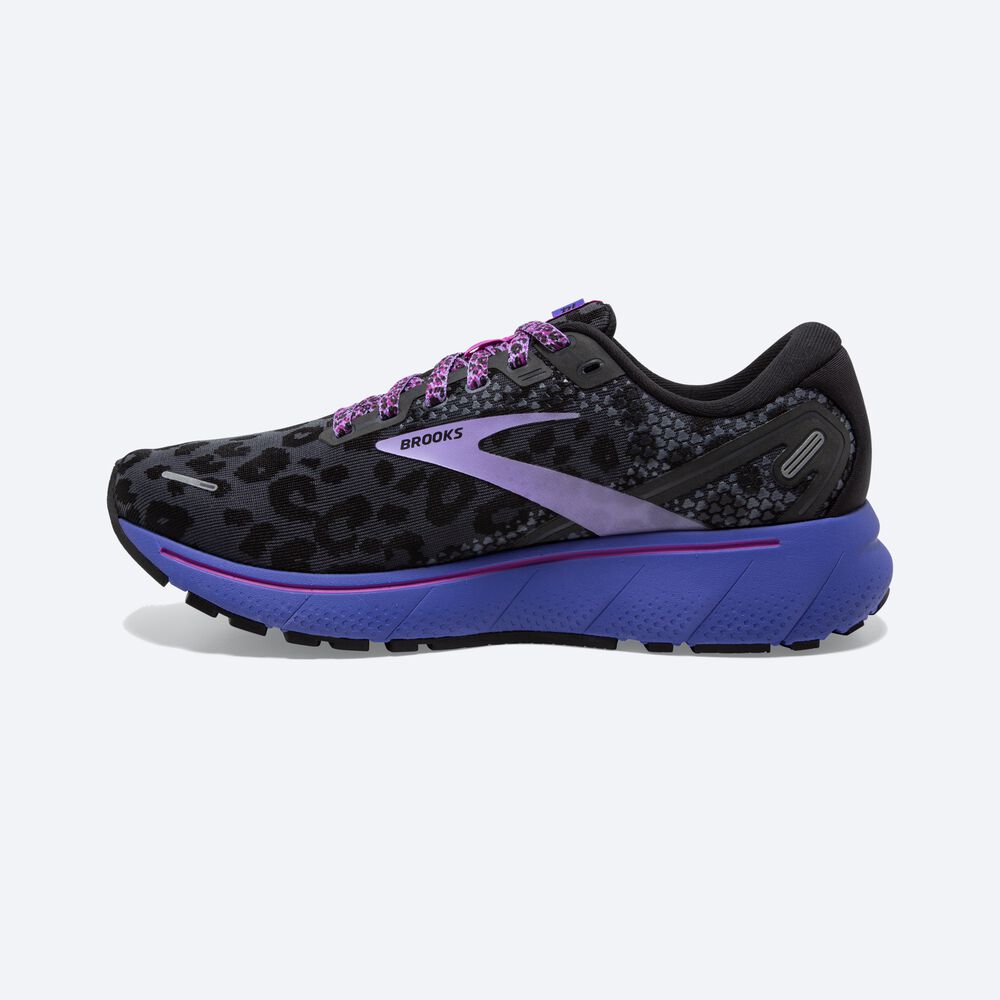 Brooks Ghost 14 Női Futócipő Fekete/Lila | HU087569