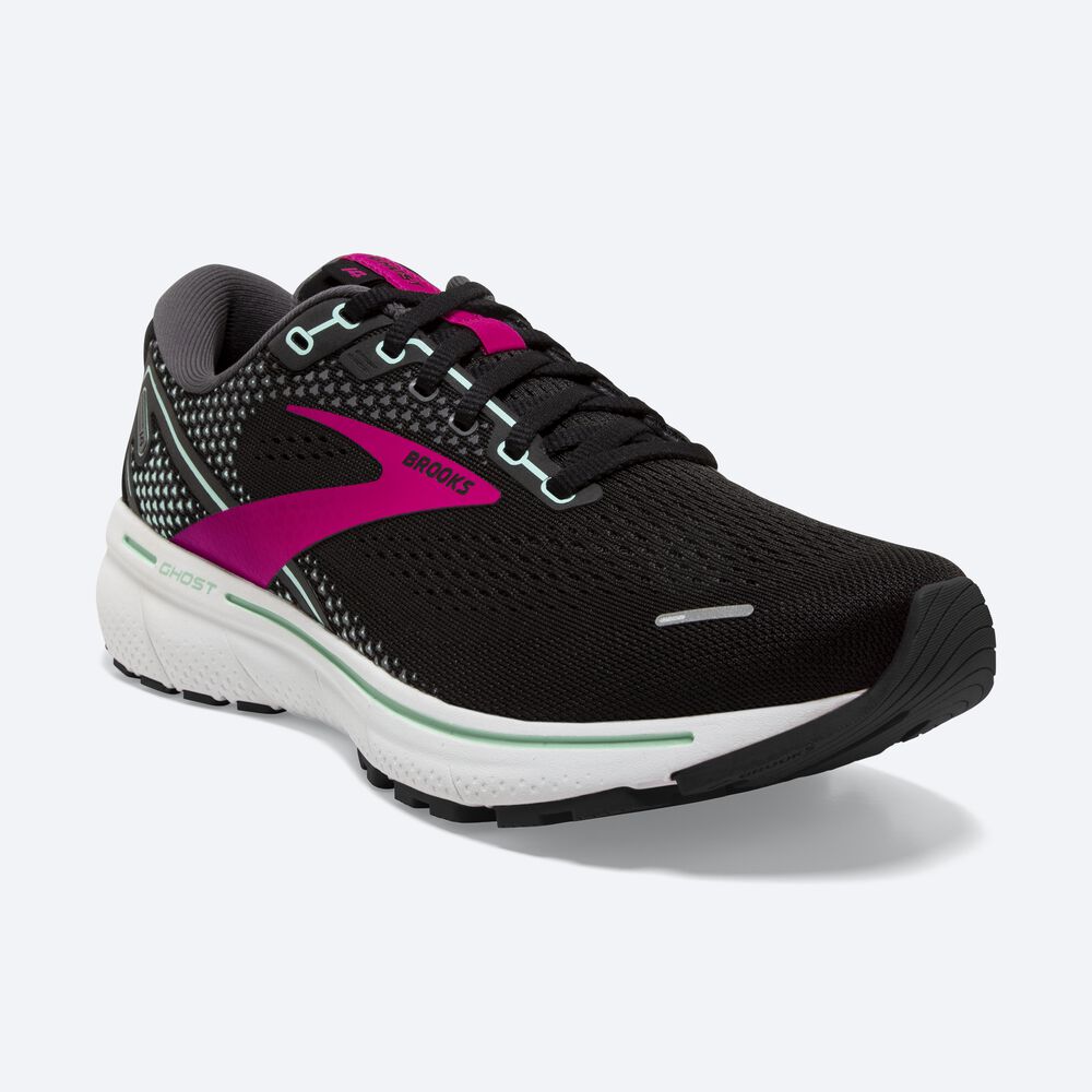 Brooks Ghost 14 Női Futócipő Fekete/Rózsaszín | HU720831