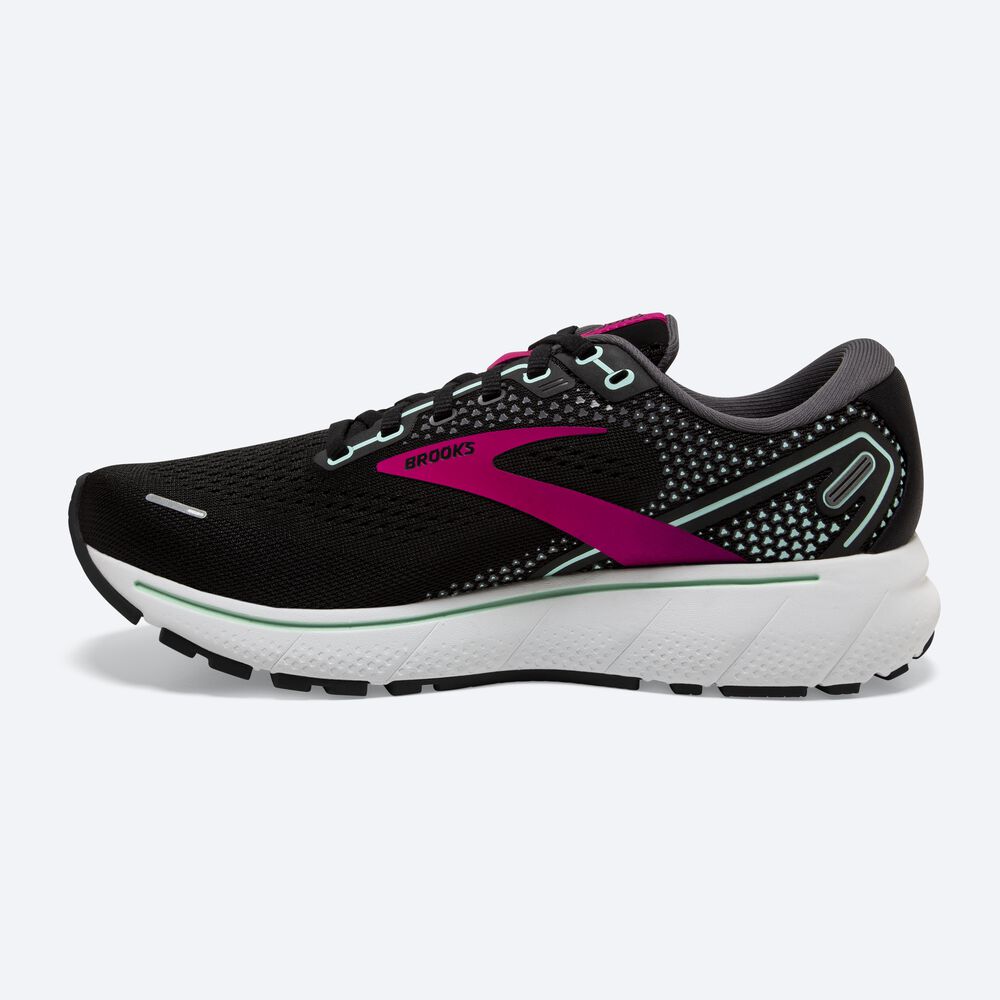 Brooks Ghost 14 Női Futócipő Fekete/Rózsaszín | HU720831