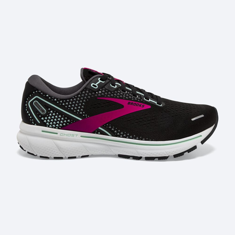 Brooks Ghost 14 Női Futócipő Fekete/Rózsaszín | HU720831