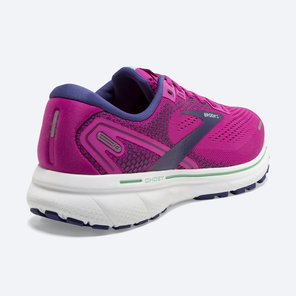 Brooks Ghost 14 Női Futócipő Rózsaszín/Zöld/Sötétkék | HU528076