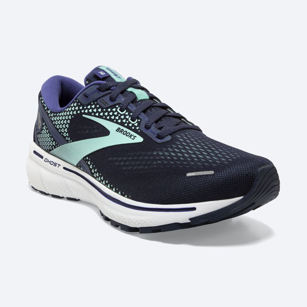 Brooks Ghost 14 Női Futócipő Sötétkék/Zöld/Sötétkék | HU235861