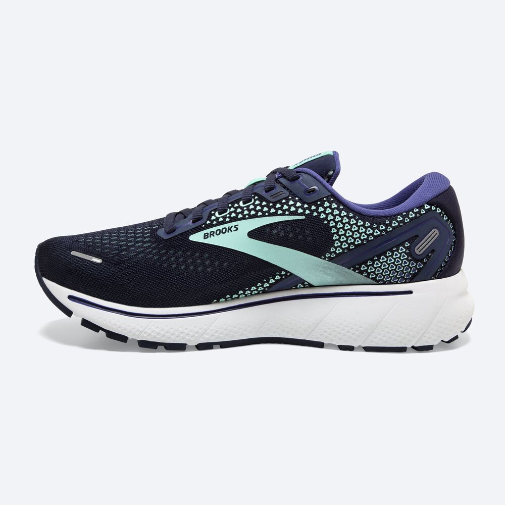 Brooks Ghost 14 Női Futócipő Sötétkék/Zöld/Sötétkék | HU235861