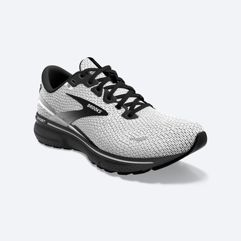 Brooks Ghost 15 Férfi Futócipő Fehér/Fekete | HU509274