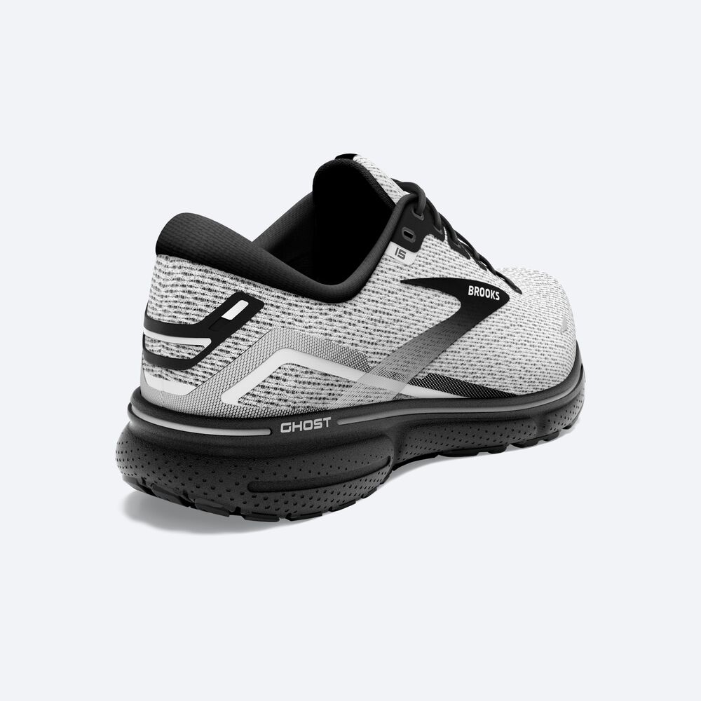 Brooks Ghost 15 Férfi Futócipő Fehér/Fekete | HU509274