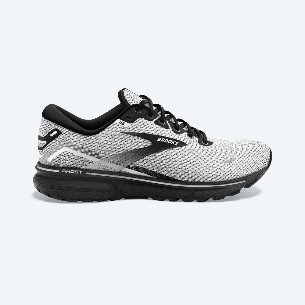 Brooks Ghost 15 Férfi Futócipő Fehér/Fekete | HU509274