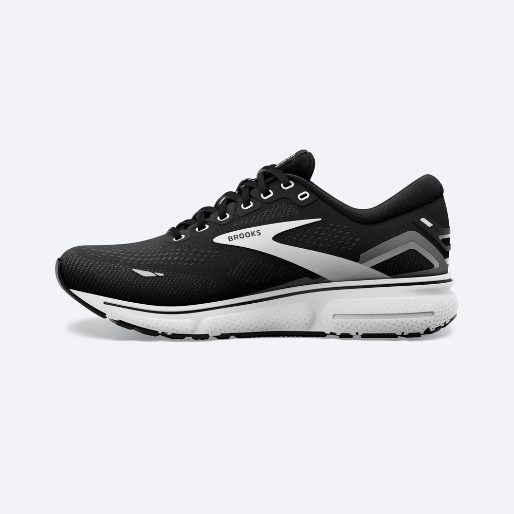 Brooks Ghost 15 Férfi Futócipő Fekete/Fehér | HU203789