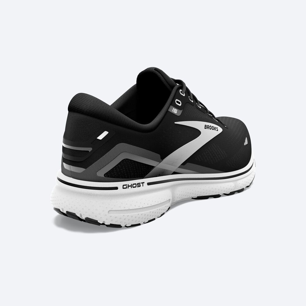 Brooks Ghost 15 Férfi Futócipő Fekete/Fehér | HU203789