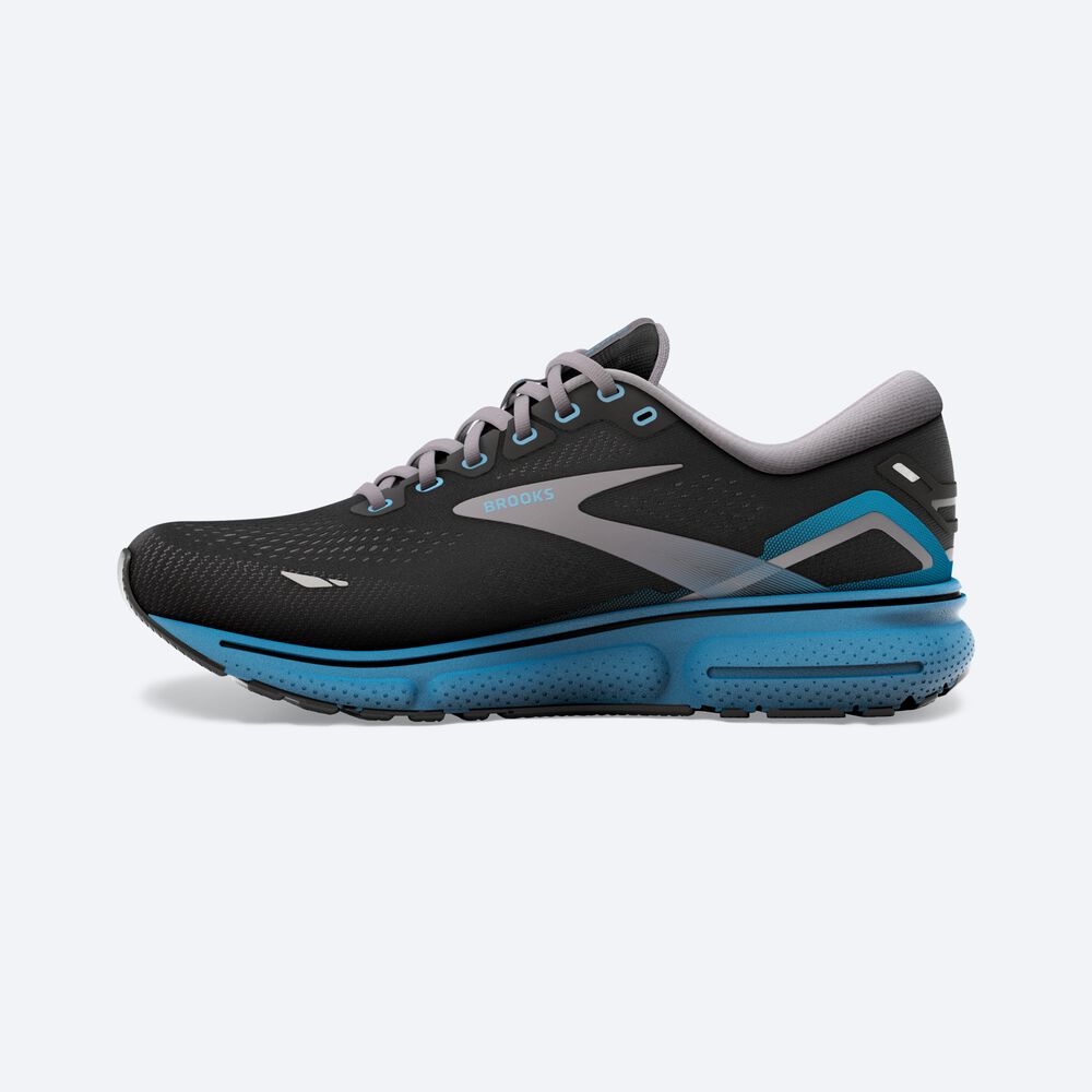 Brooks Ghost 15 Férfi Futócipő Fekete/Kék | HU716283