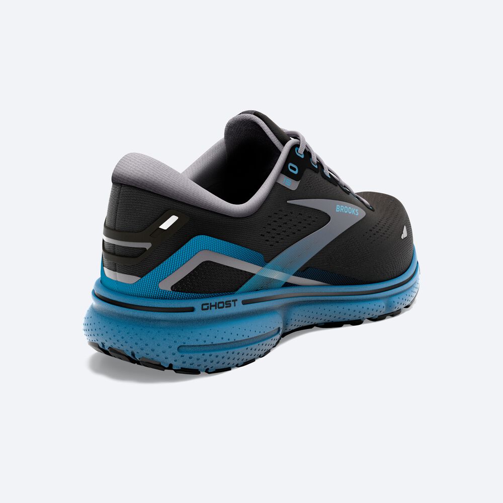 Brooks Ghost 15 Férfi Futócipő Fekete/Kék | HU716283