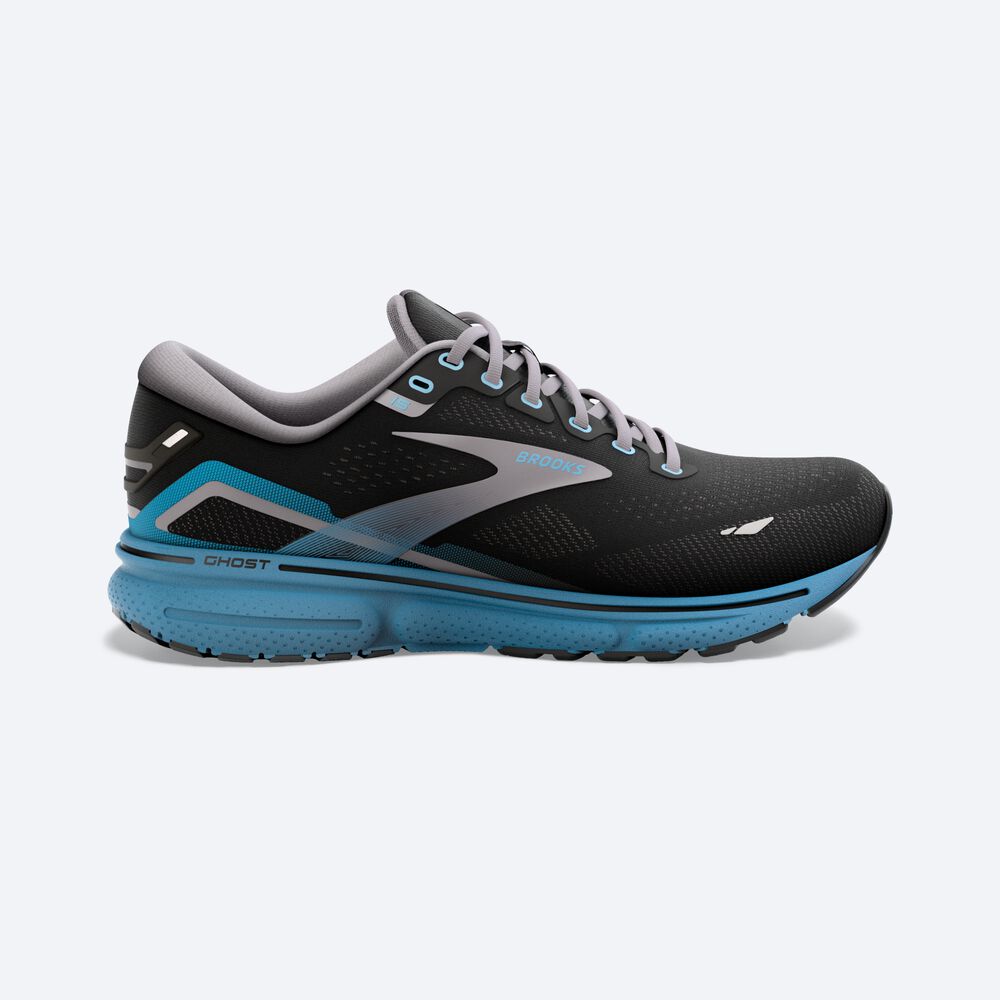 Brooks Ghost 15 Férfi Futócipő Fekete/Kék | HU716283