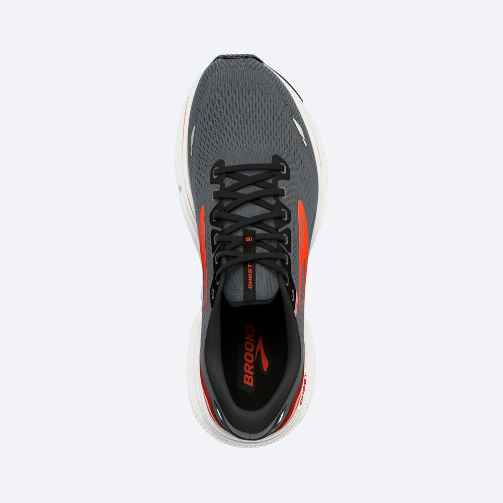 Brooks Ghost 15 Férfi Futócipő Fekete/Narancssárga | HU823159