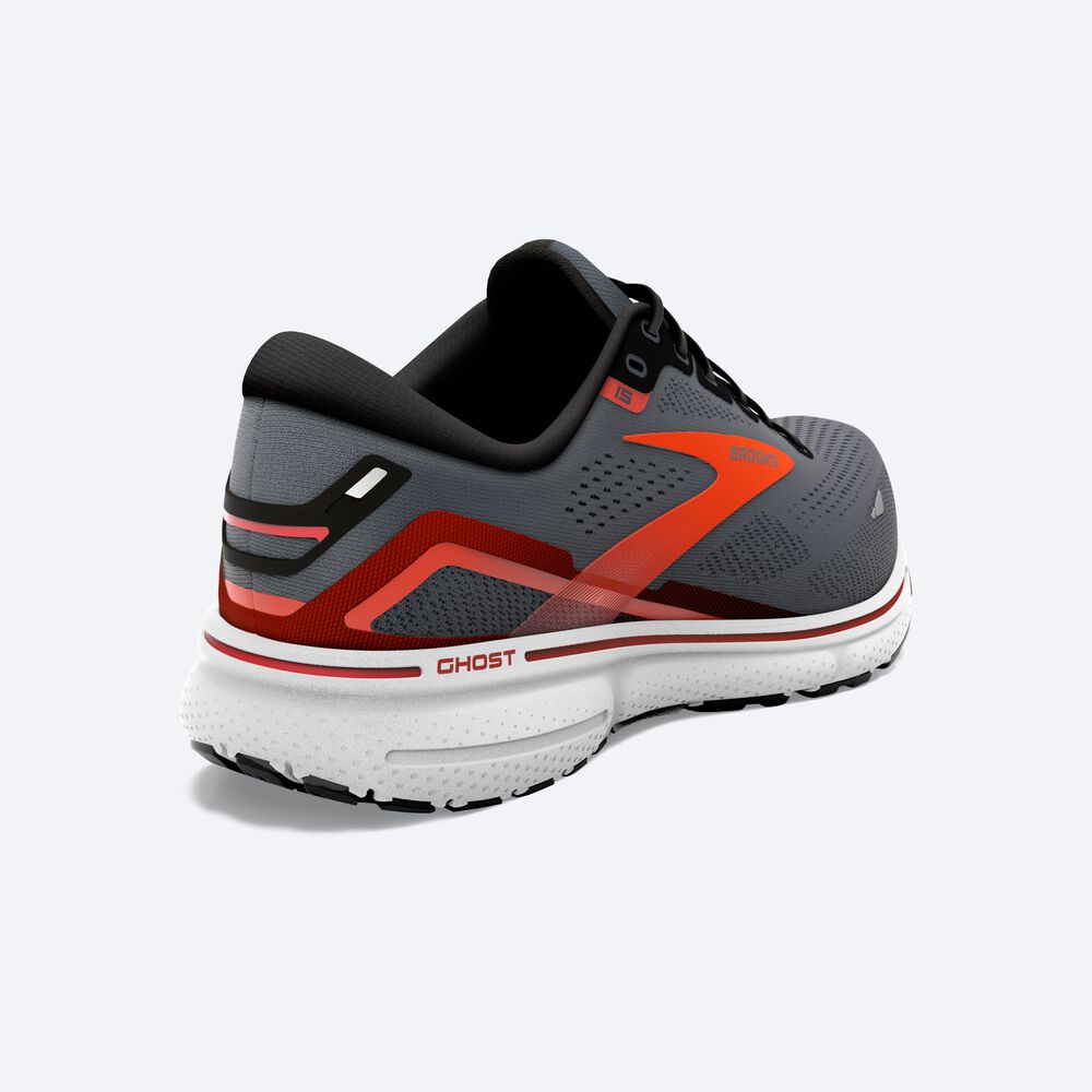 Brooks Ghost 15 Férfi Futócipő Fekete/Narancssárga | HU823159