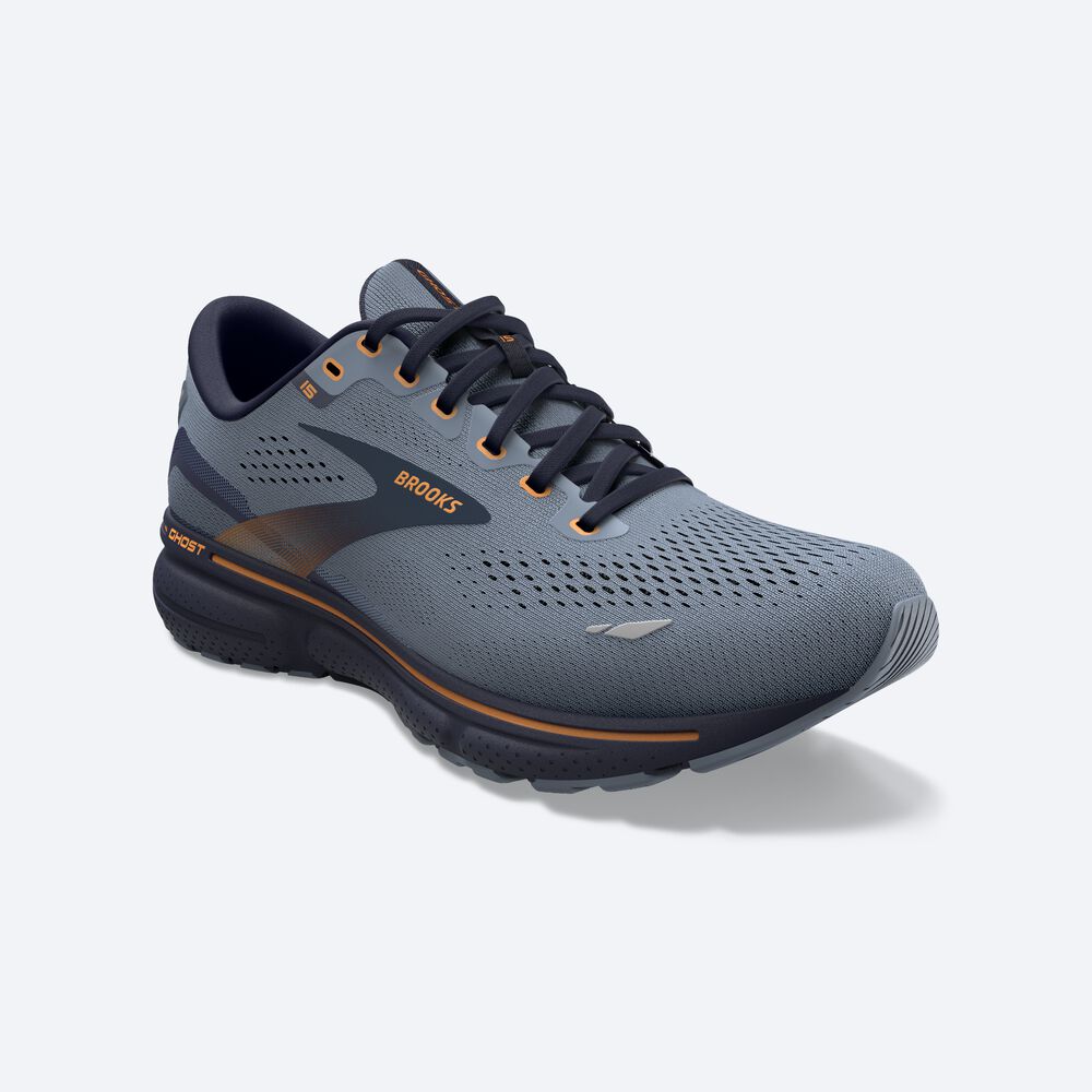 Brooks Ghost 15 Férfi Futócipő Szürke/Sötétkék | HU734216