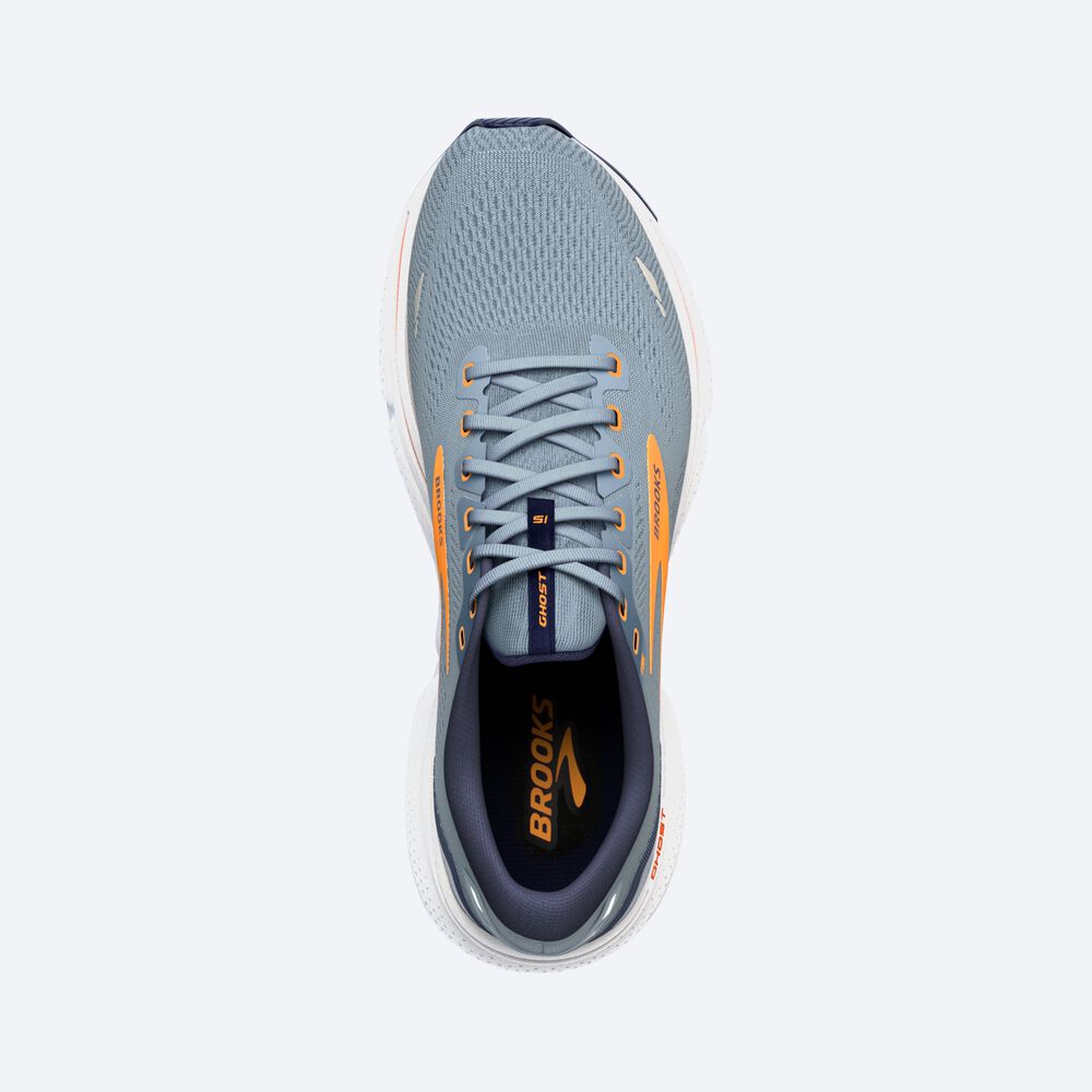 Brooks Ghost 15 Férfi Futócipő Szürke/Sötétkék/Narancssárga | HU953801