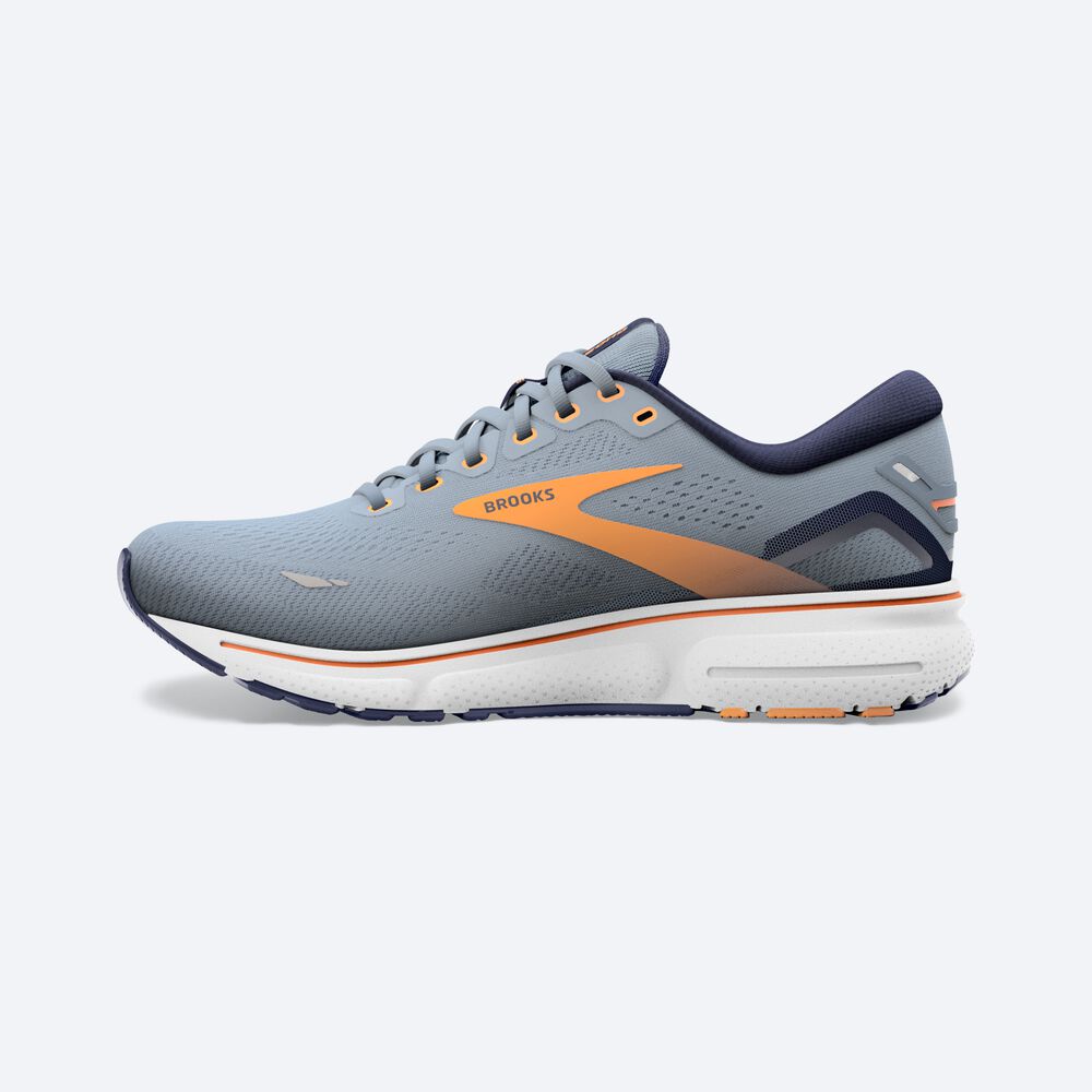 Brooks Ghost 15 Férfi Futócipő Szürke/Sötétkék/Narancssárga | HU953801