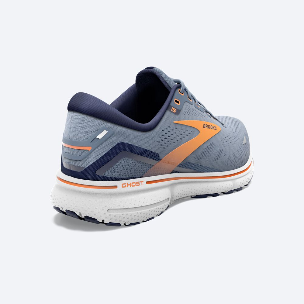 Brooks Ghost 15 Férfi Futócipő Szürke/Sötétkék/Narancssárga | HU953801