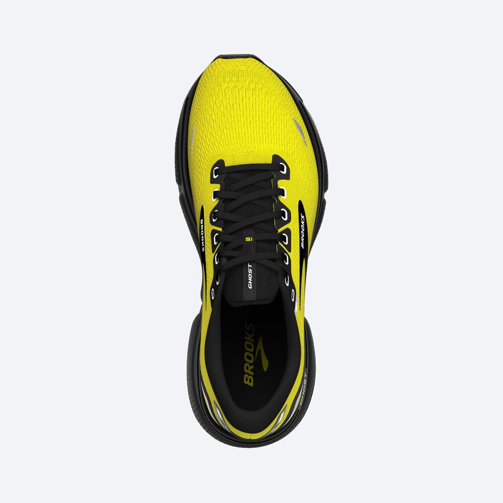 Brooks Ghost 15 Férfi Futócipő Sárga/Fekete | HU456923