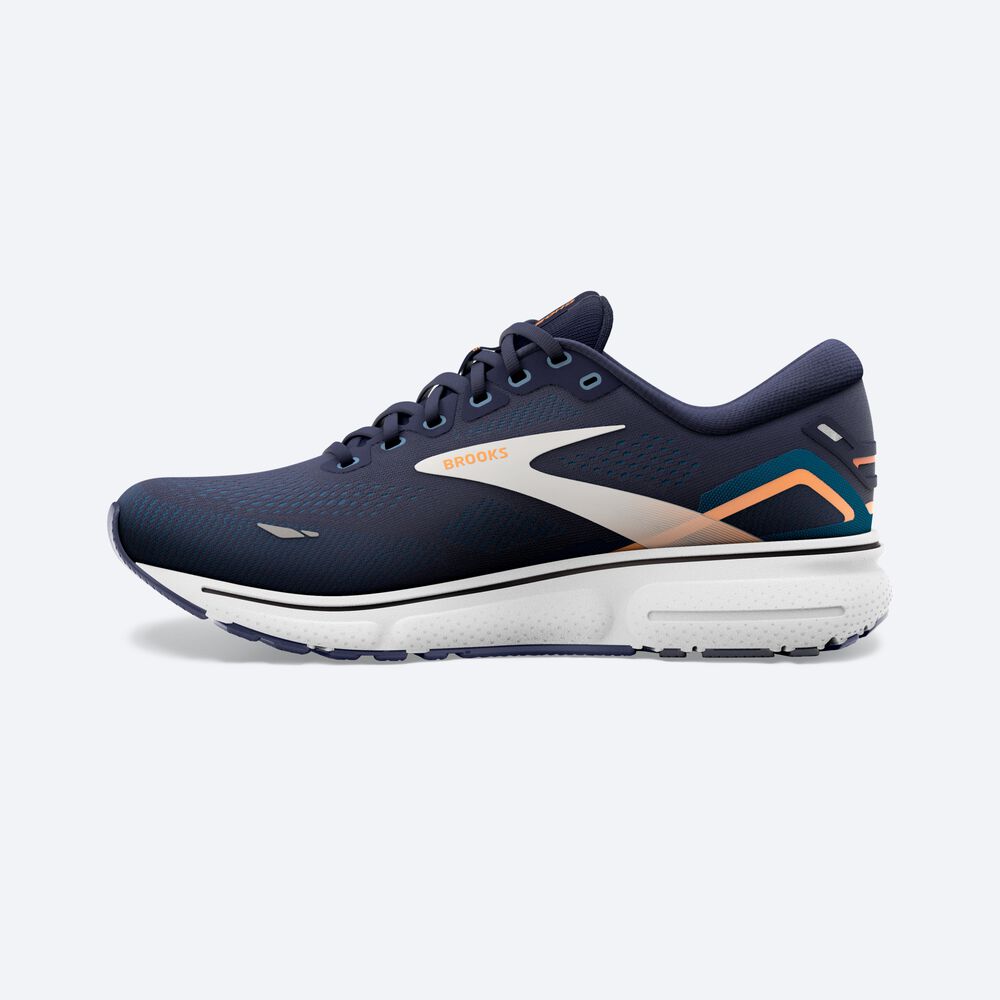 Brooks Ghost 15 Férfi Futócipő Sötétkék/Kék/Narancssárga | HU431725