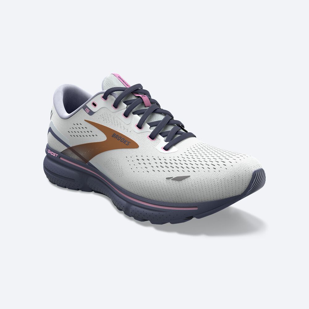 Brooks Ghost 15 Női Futócipő Kék/Rózsaszín/Réz | HU984731