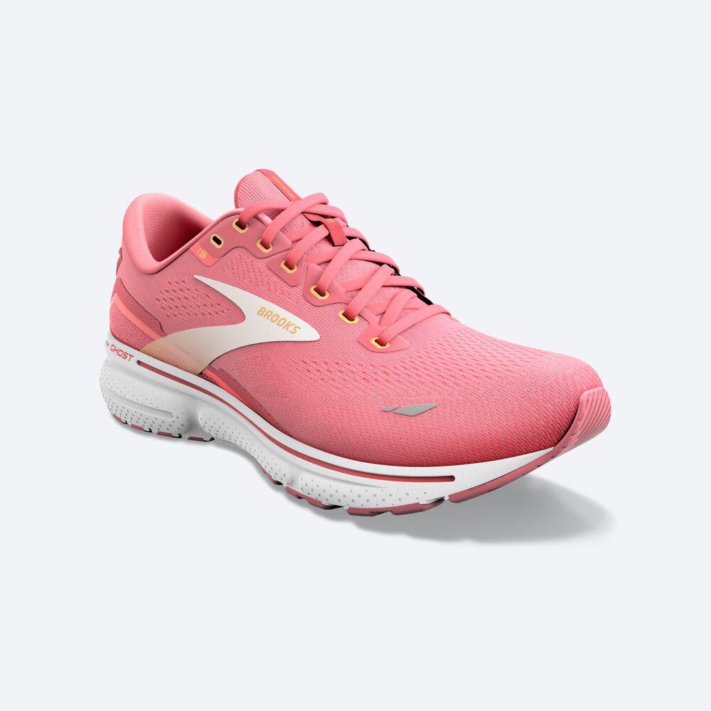 Brooks Ghost 15 Női Futócipő Rózsaszín/Korall/Fehér | HU693170