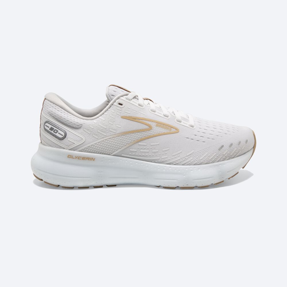 Brooks Glycerin 20 Férfi Futócipő Fehér/Khaki | HU682459