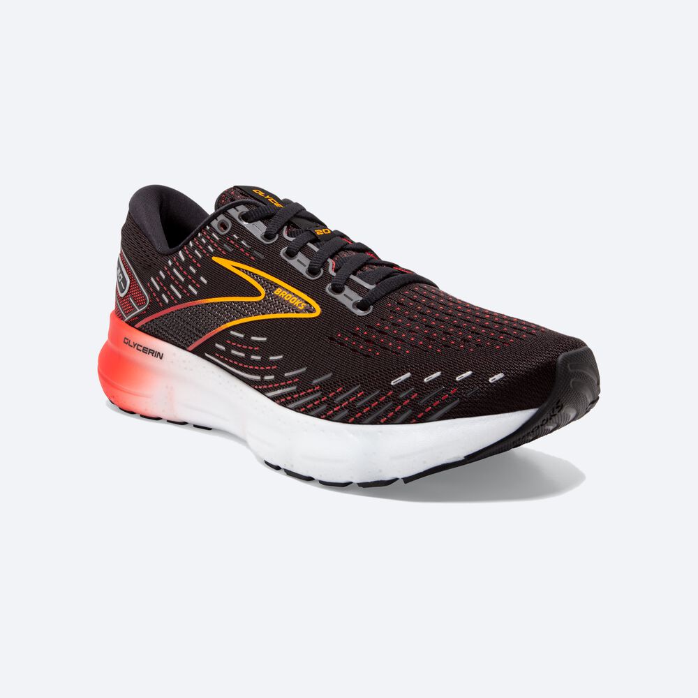 Brooks Glycerin 20 Férfi Futócipő Fekete/Piros | HU142037