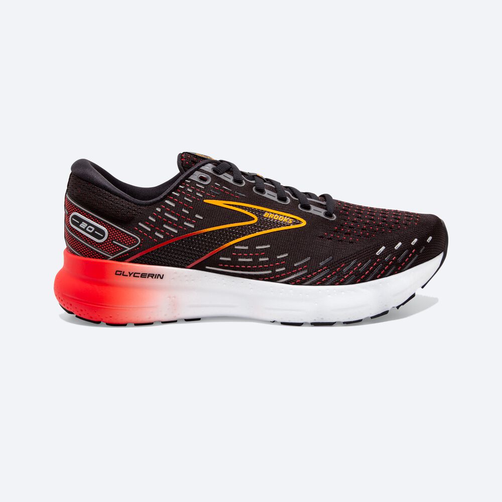 Brooks Glycerin 20 Férfi Futócipő Fekete/Piros | HU142037