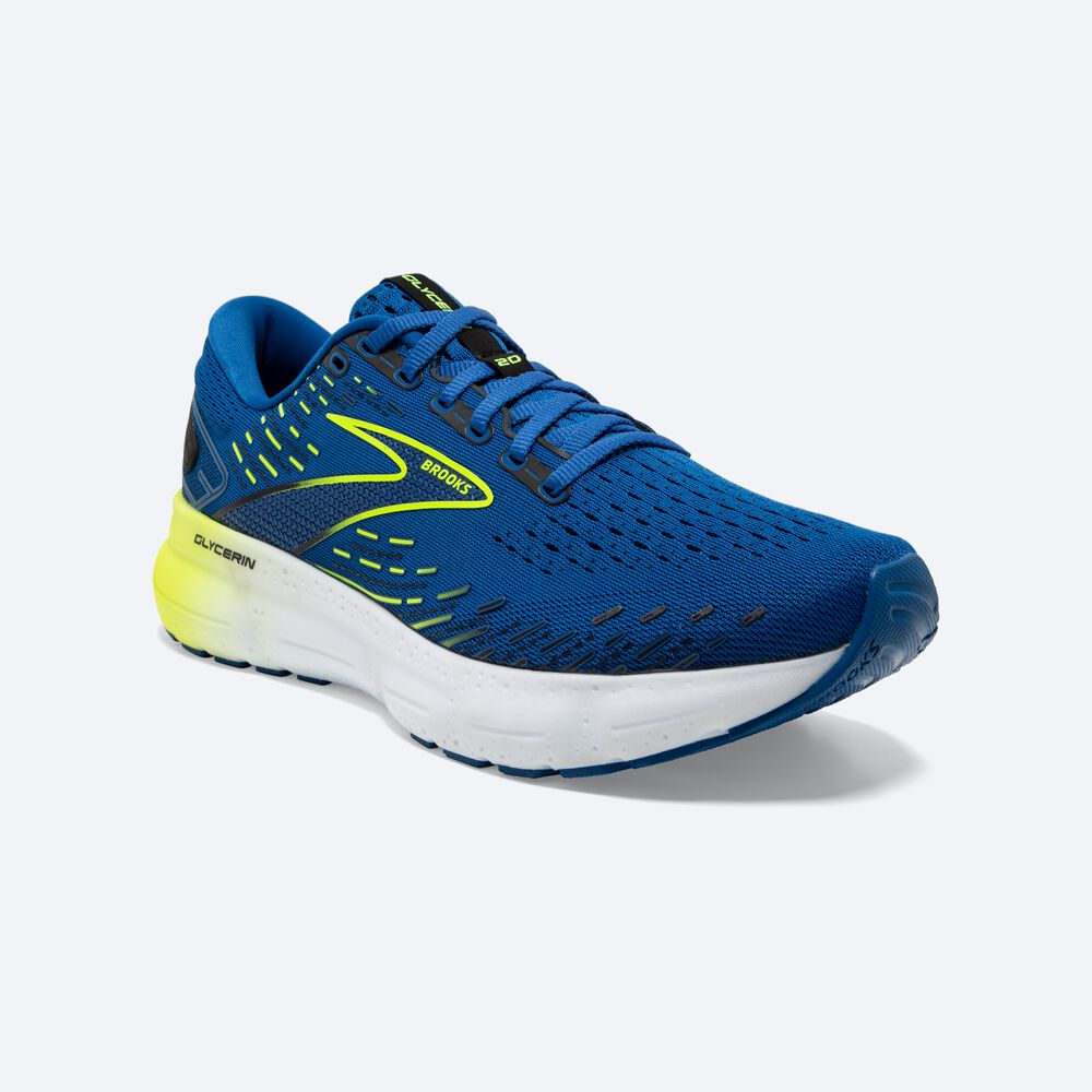 Brooks Glycerin 20 Férfi Futócipő Kék/Fehér | HU036175