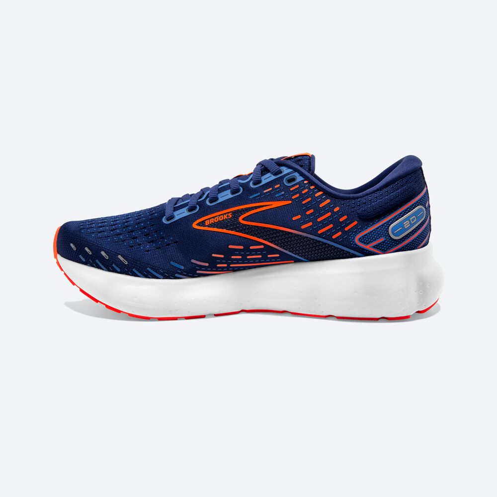 Brooks Glycerin 20 Férfi Futócipő Kék/Kék/Narancssárga | HU423159