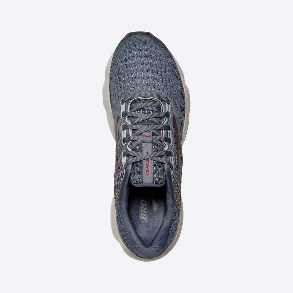 Brooks Glycerin 20 Férfi Futócipő Szürke/Piros/Narancssárga | HU523490