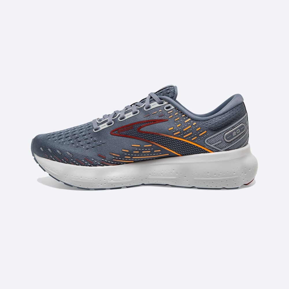 Brooks Glycerin 20 Férfi Futócipő Szürke/Piros/Narancssárga | HU523490