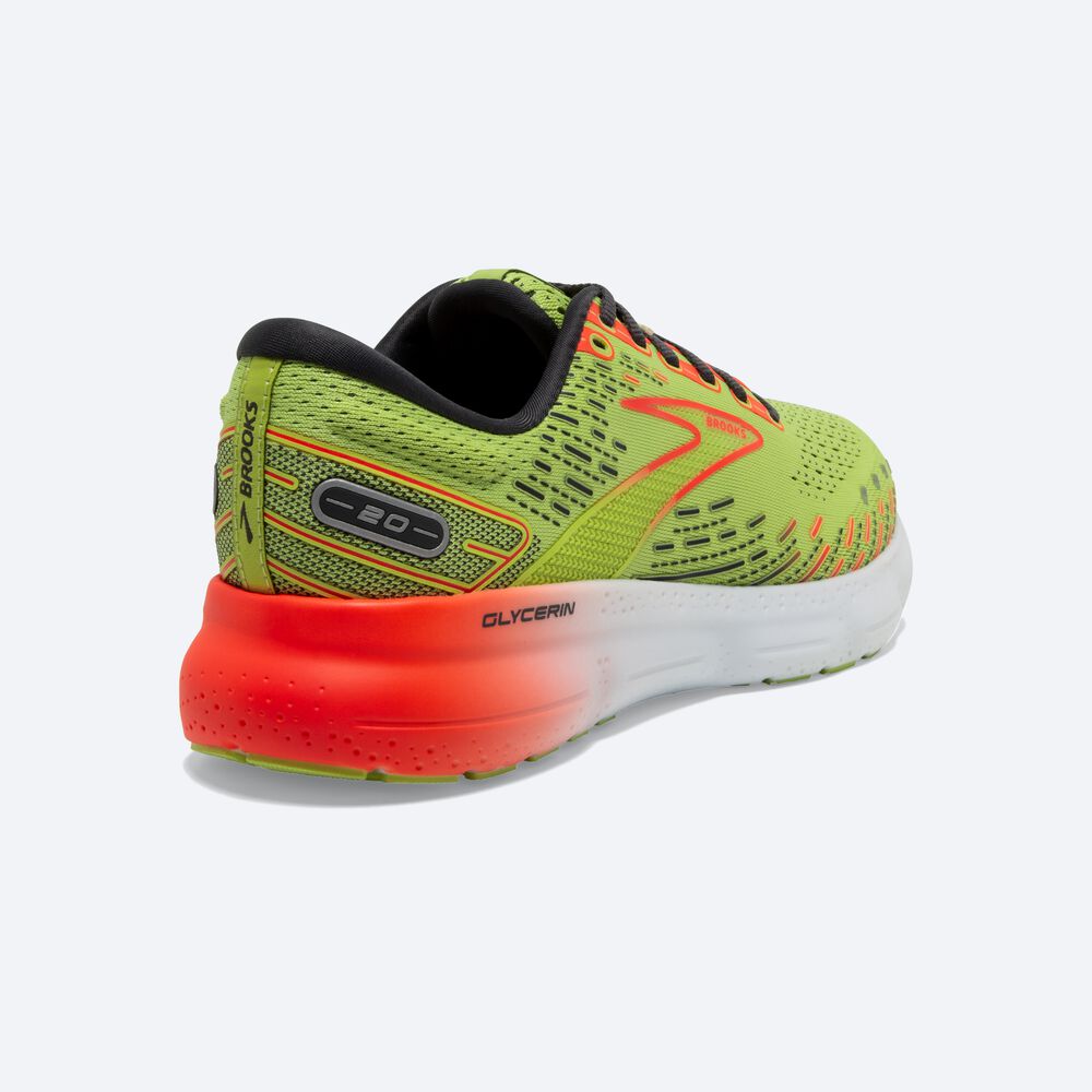 Brooks Glycerin 20 Férfi Futócipő Világos Zöld/Piros | HU758924