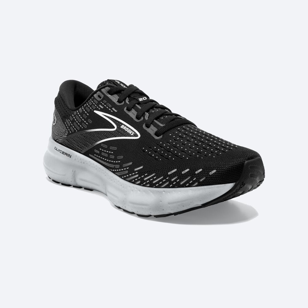 Brooks Glycerin 20 Női Futócipő Fekete/Fehér | HU921458