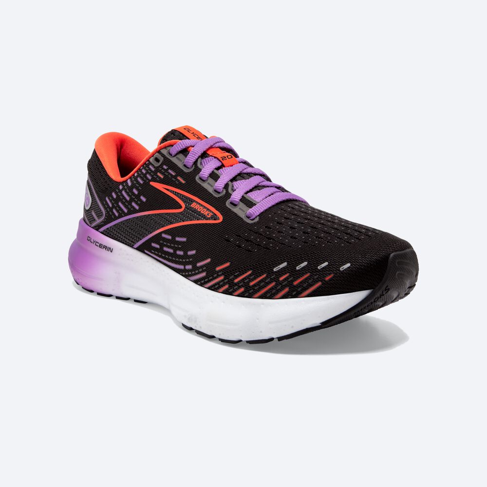 Brooks Glycerin 20 Női Futócipő Fekete/Virágos | HU471653