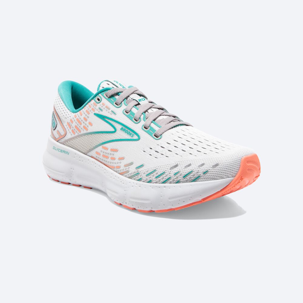 Brooks Glycerin 20 Női Futócipő Szürke/Korall | HU086532