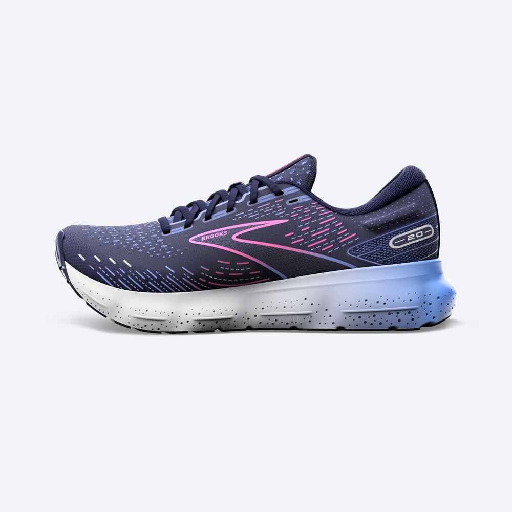 Brooks Glycerin 20 Női Futócipő Sötétkék/Kék/Rózsaszín | HU928065