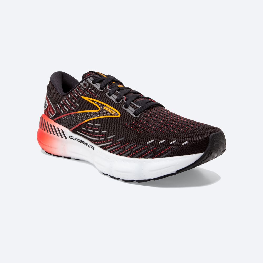 Brooks Glycerin GTS 20 Férfi Futócipő Fekete/Piros | HU125406