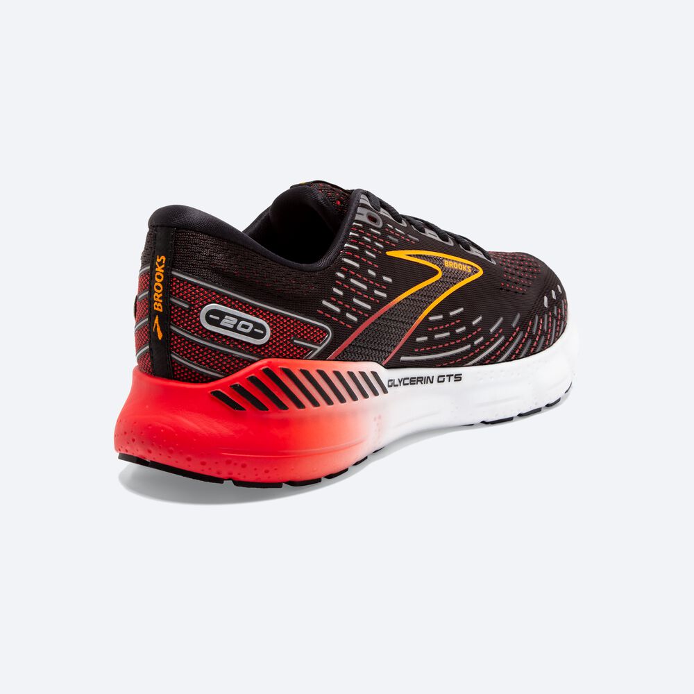 Brooks Glycerin GTS 20 Férfi Futócipő Fekete/Piros | HU125406