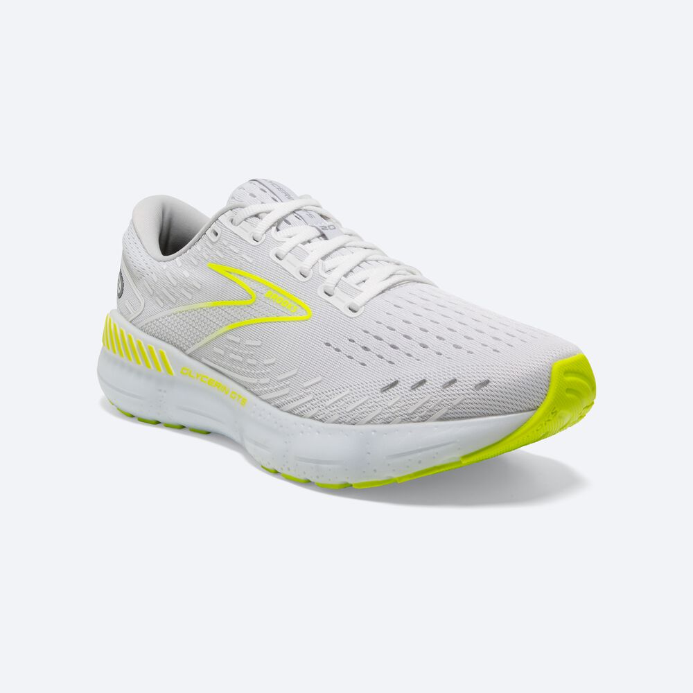 Brooks Glycerin GTS 20 Férfi Futócipő Fehér | HU630782