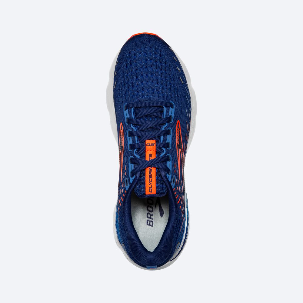 Brooks Glycerin GTS 20 Férfi Futócipő Kék/Kék/Narancssárga | HU192047