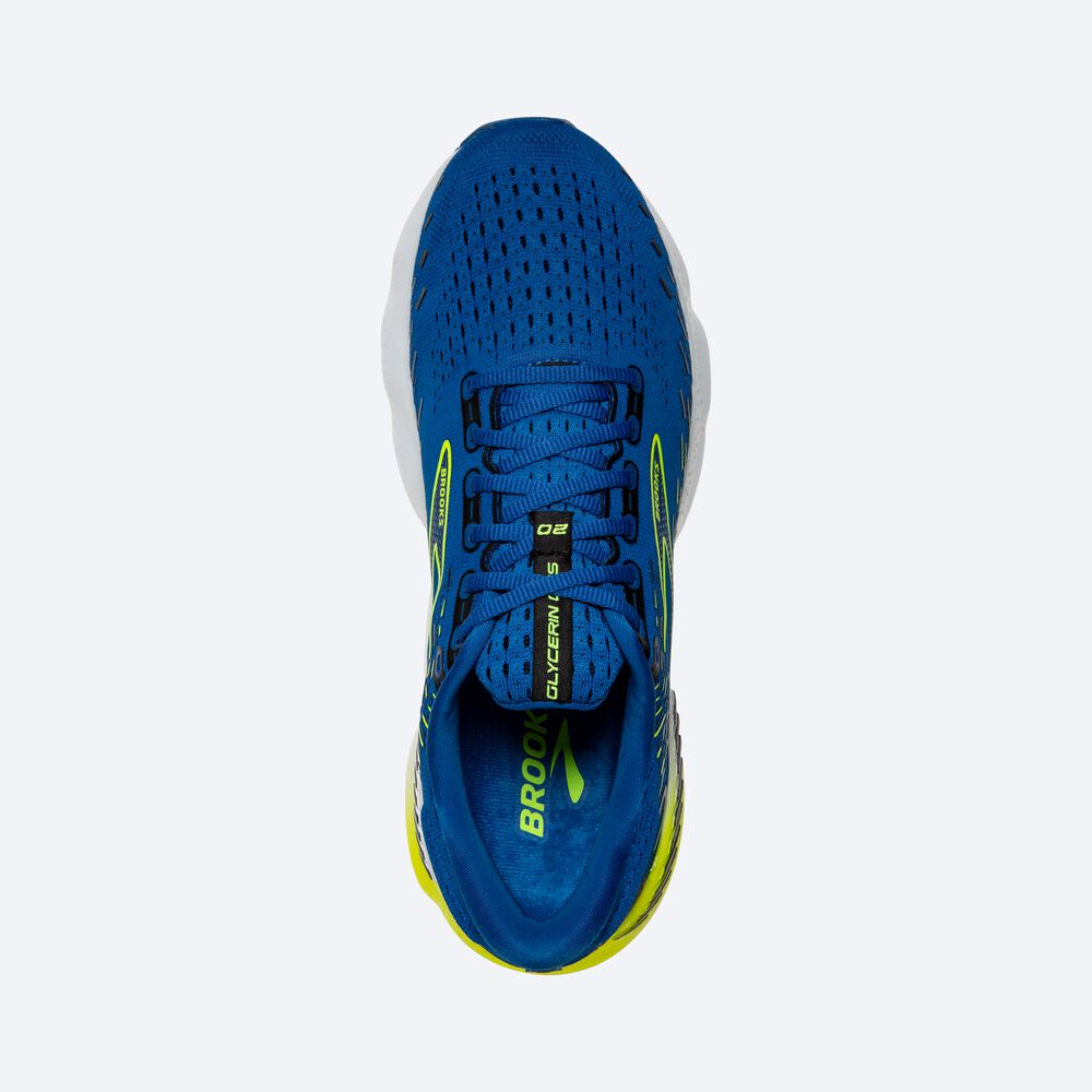 Brooks Glycerin GTS 20 Férfi Futócipő Kék/Fehér | HU826734