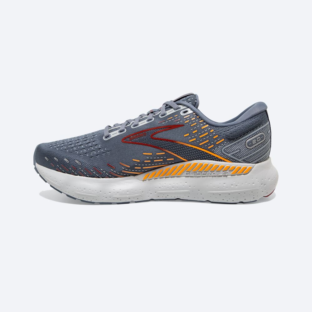 Brooks Glycerin GTS 20 Férfi Futócipő Szürke/Piros/Narancssárga | HU715089