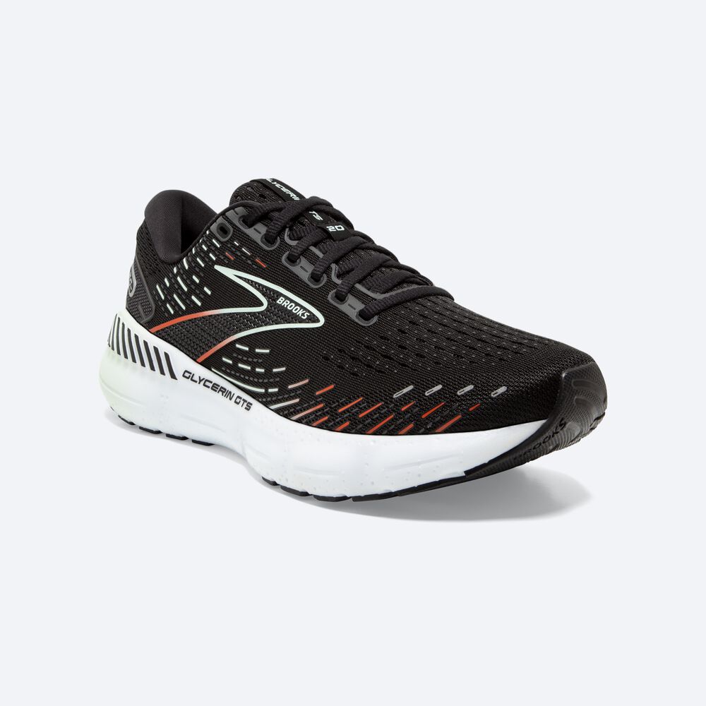 Brooks Glycerin GTS 20 Női Futócipő Fekete/Piros | HU327840