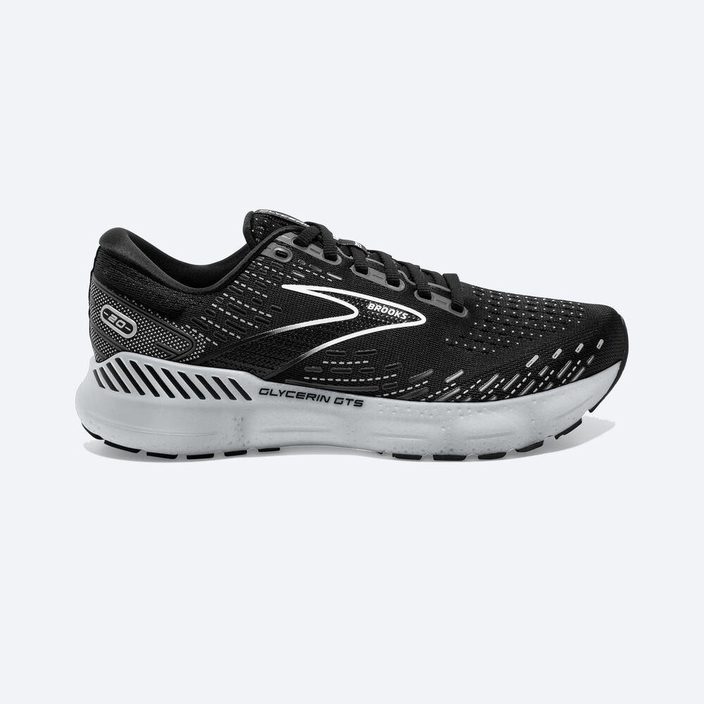 Brooks Glycerin GTS 20 Női Futócipő Fekete/Fehér | HU942650