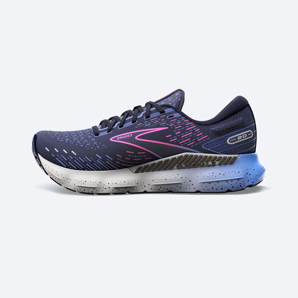 Brooks Glycerin GTS 20 Női Futócipő Sötétkék/Kék/Rózsaszín | HU628179