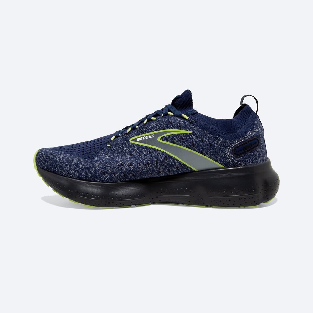 Brooks Glycerin StealthFit 20 Férfi Futócipő Kék/Világos Zöld | HU418590