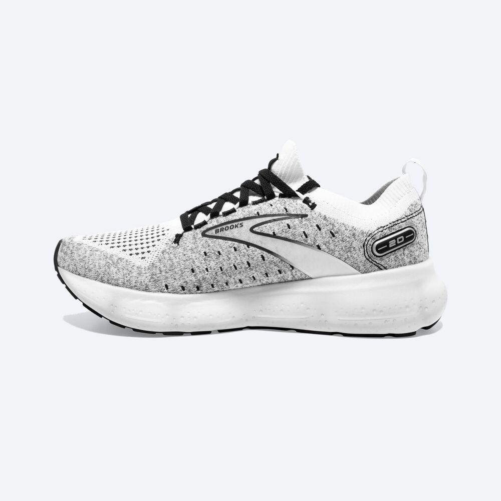 Brooks Glycerin StealthFit 20 Férfi Futócipő Fehér/Szürke/Fekete | HU608125